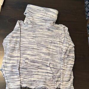 Sol Angeles Navy and Cream Knit Sweatshirt